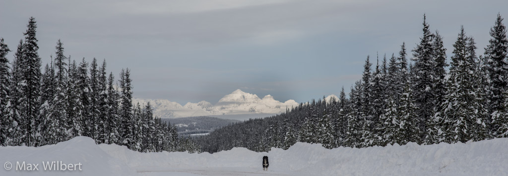 Distant mountains northwest of the camp