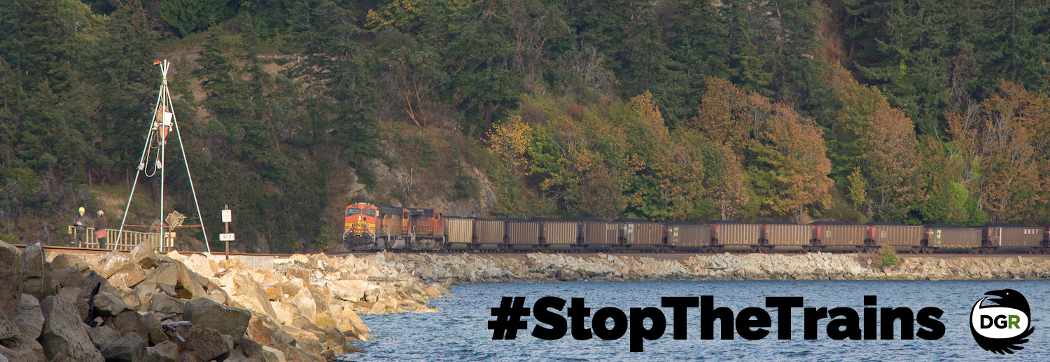 #StopTheTrains rail blockade fossil fuel stoppage